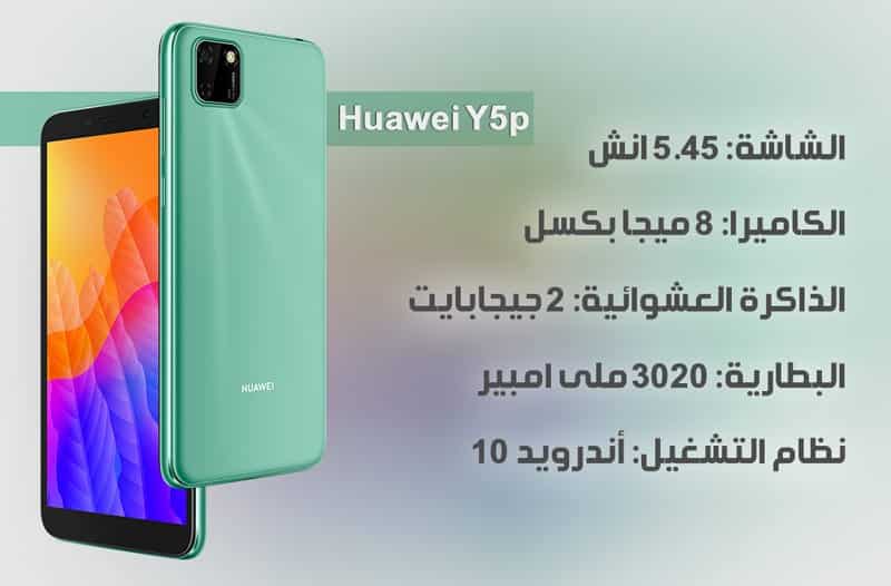 مواصفات موبايل Huawei Y5p