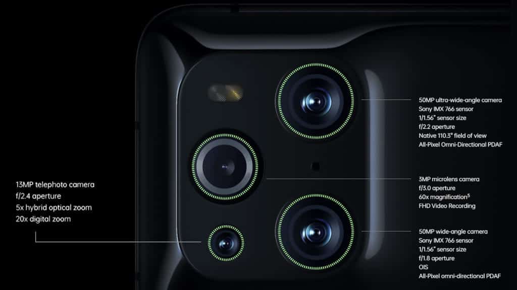 Main specifications of the rear camera