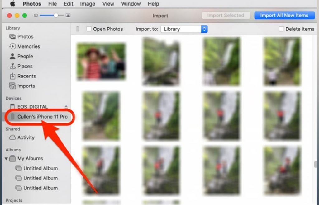 نقل الصور من iPhone إلى الكمبيوتر أجهزة MAC