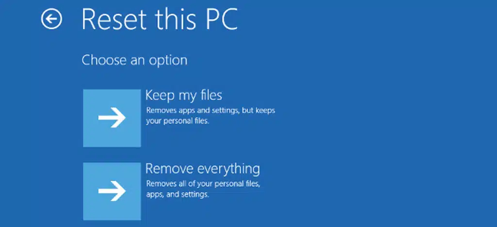 Factory reset and return Windows 11 to default settings