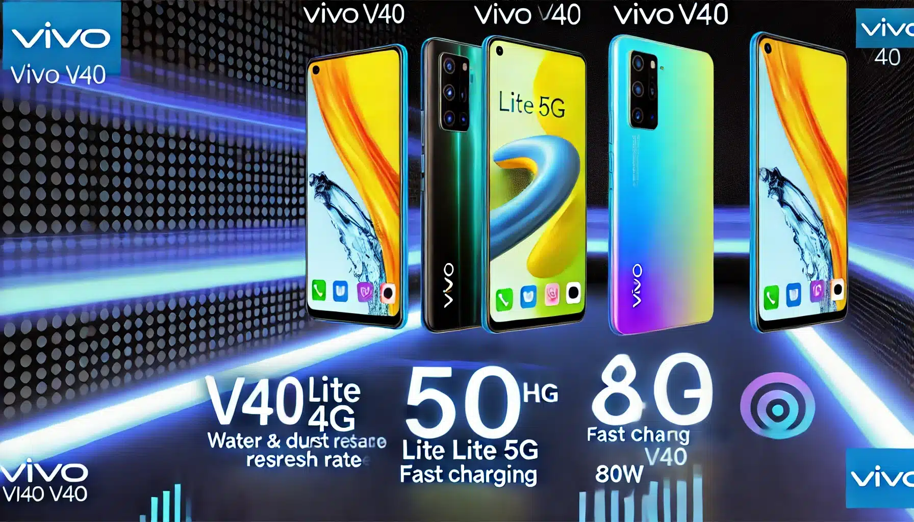 فيفو تطلق سلسلة V40 مع هواتف V40 Lite 4G، V40 Lite 5G، وV40e: أداء متفوق وكاميرات متطورة وشاشات مذهلة