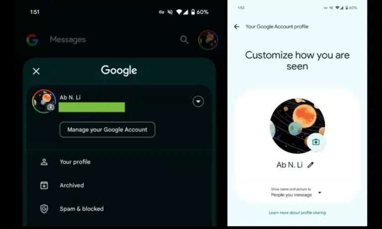 جوجل تطرح ميزة تخصيص ملفك الشخصي في رسائل جوجل: كيف تتحكم في إعدادات الاسم والصورة